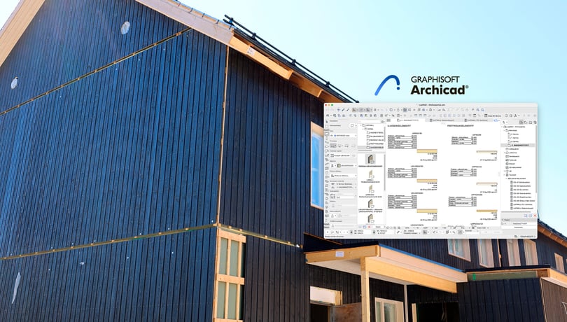 LapWallin rakennetyypit Archicad-rakennussuunnitteluohjelmistolle. 