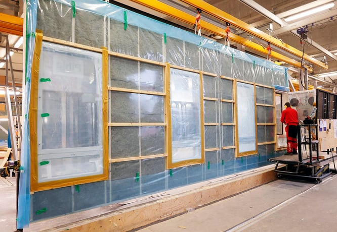 LapWall toimitti elementtiratkaisut kouluun Multialle.